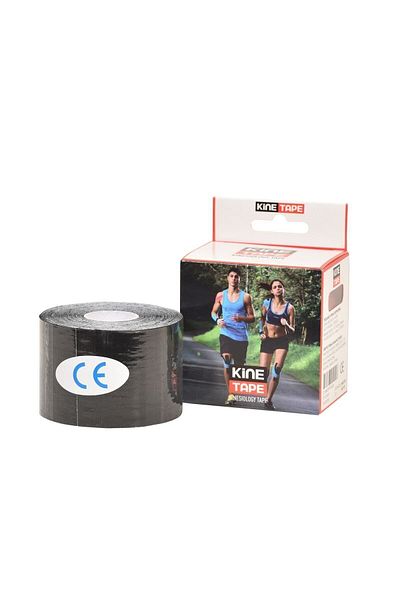 KİNE TAPE شريط ألم كينيسيو أسود 5 متر × 5 سم شريط رياضي