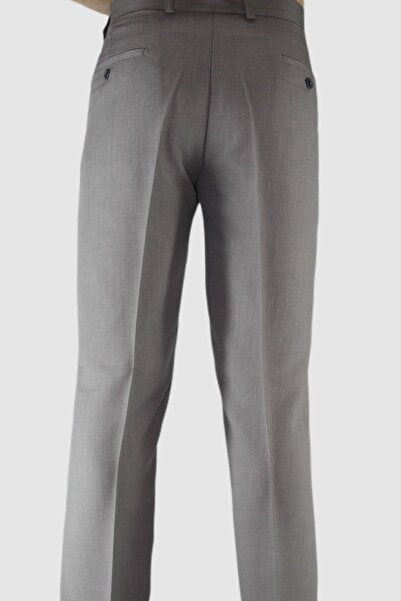 Jack Paul Erkek Klasik Kesim Gri Kumaş Pantolon