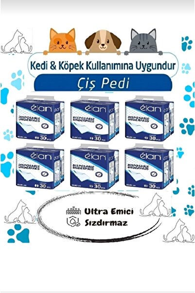 ELAN Kedi Köpek Çiş Pedi Ultra Emici 60 cm x 90 cm
