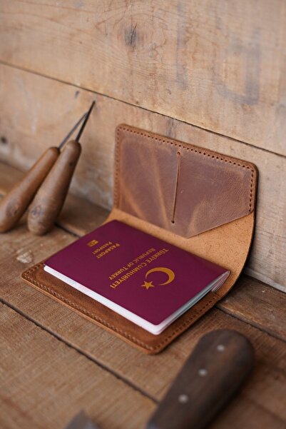 Lost Slope محفظة جواز السفر الجلدية - جلد حقيقي وصناعة يدوية