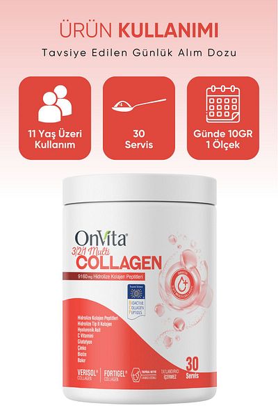 Onvita 30 خدمة متعددة الكولاجين 3-2-1 مسحوق الكولاجين