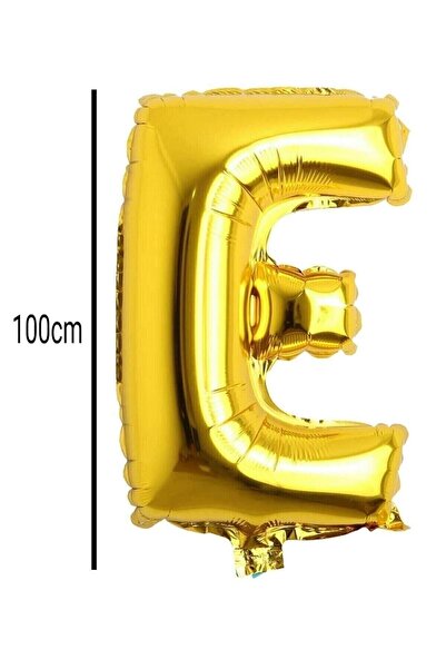 ikm balon بالون هورانتا "e" ذهبي (ذهبي) معدني أصفر فويل 40 بوصة 100 سم