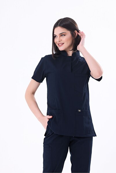 EGEUNIFORM Premium Likralı Takım Lacivert - Özel Forma Flex Kargo Cep Doktor ...