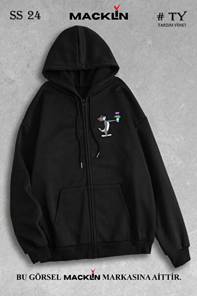 macklin للجنسين النساء الرجال مقنعين الأزهار توم وجيري عاشق مطبوعة زيبر البلو...