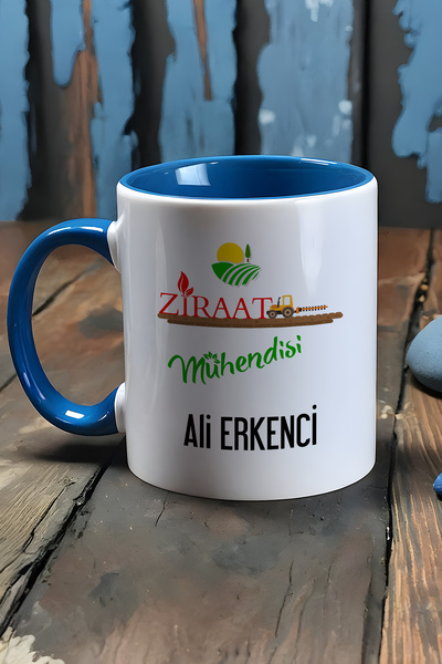 Hedizu Kişiye Özel Ziraat Mühendisi Kupa Bardak Mavi Mühendisler Günü Hediyeleri