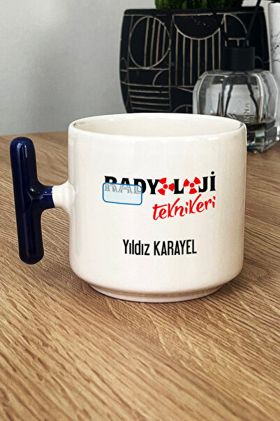 Hedizu Kişiye Özel Radyoloji Teknikeri Kupa Bardak T Kulplu Lacivert İsme Öze...