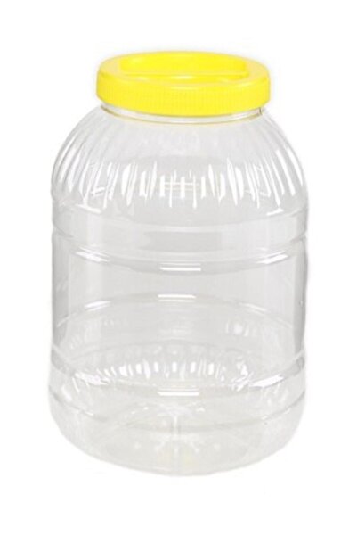 Alkan 9 Adet - 5 Litrelik Plastik Pet Bidon Bal Turşu Yağ Bidonu - Kavanoz 5lt
