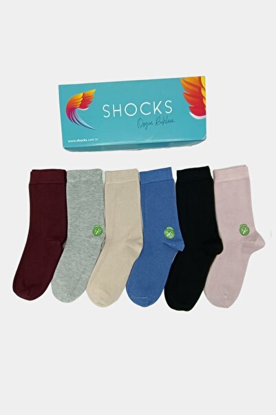 Shocks özgür ruhlara Shocks Kadın 6'lı Premium Dikişsiz Bambu Soket Çorap Kutusu