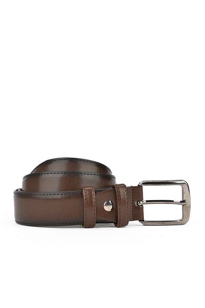 Ziya , Ανδρική ζώνη Faux Leather 3,5 cm 143980 Z104 Καφέ