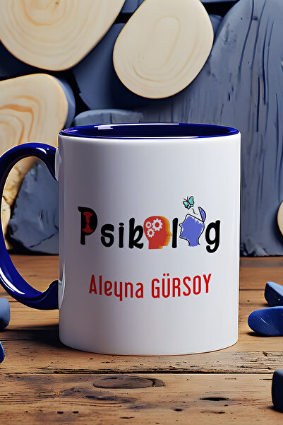Hedizu Kişiye Özel Psikolog Kupa Bardak Lacivert İsme Özel Tıp Bayramı Hediye...