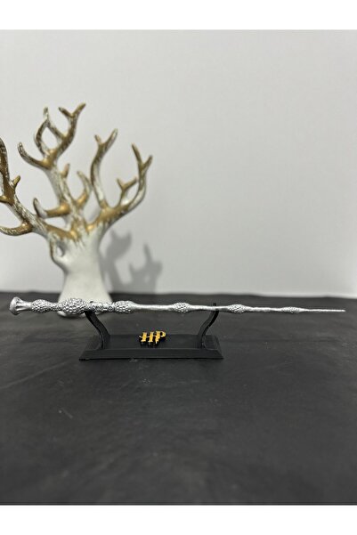 KARGAWORKS Harry Potter Mürver Asa 28cm Gümüş Renk - Dumbledore’un İkonik Elder Wand - Asa Standı Hediyeli