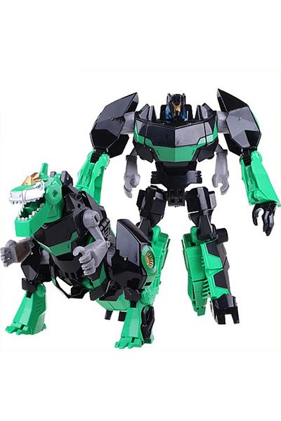 TRUST STORE Green T-warrior Metal Body Dinosaur Transformable Robot