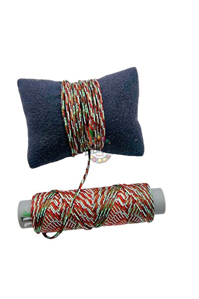 Ebruli Boncuk 2mm Filistin Bayraklı İp Bilekli Takı Yapımı Bead (1 Metre)
