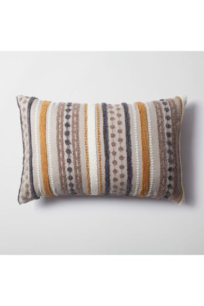 Fineroom Living "Nomad" - Pernă decorativă din in, cu dungi, multicoloră, 40x...