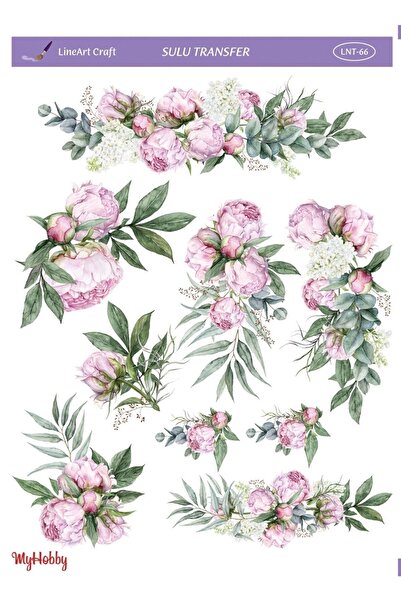 Genel Markalar Sulu Transfer 25x35cm Çiçek Desenli LNT66