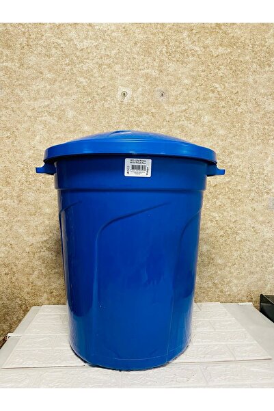 NESS AVM 80 LT KAPAKLI YUVARLAK PLASTİK BÜYÜK BOY ÇÖP KOVASI SU ET KOVASI BALKON  TEMİZLİK  BAHÇE KOVASI