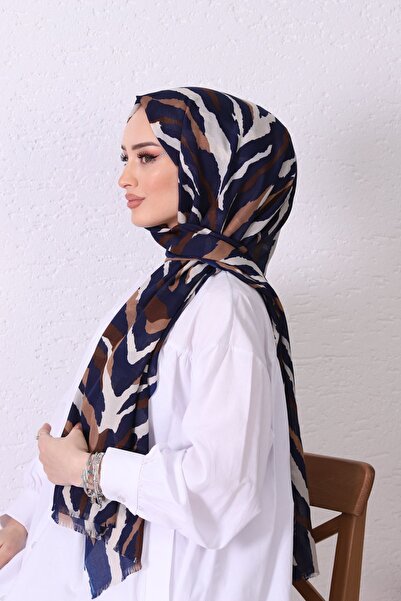 shalby Μαντήλι με μοτίβο Armin Μαντήλι Hijab Navy Blue