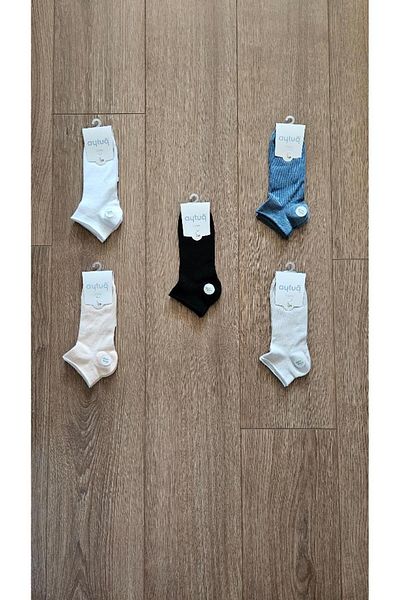 Aytuğ Ciorapi Saac Summer Season 5 perechi modal - alb, negru, gri, albastru, somon - 33267-5