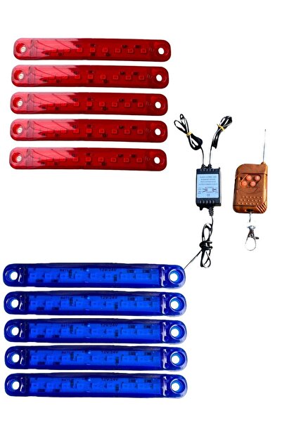 E.K.Tuning Uzaktan Kumandalı 9 Ledli 10 Adet Parmak Led Turuncu Beyaz- Kırmız...