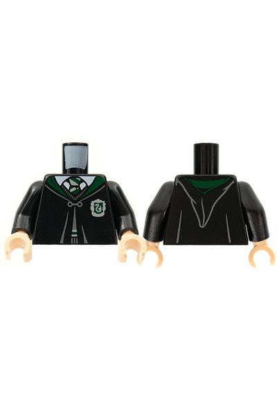 LEGO Harry Potter Hogwarts Slytherin Minifigure - Moc Custom, Trunk Torso Jacket Cassock