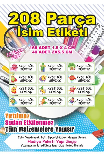 LİPYOS Etichetă școlară Etichetă pentru caiet de creion Etichetă personalizat...