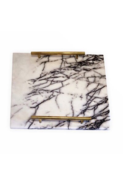 Lux and Marble Tetra - Beyaz Mermer Tepsi
