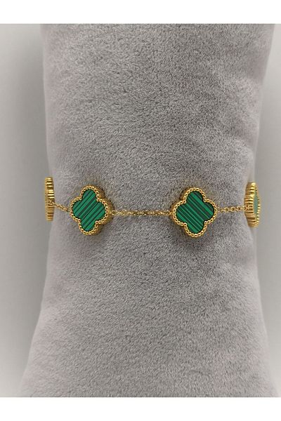 UMAYSS Steel Bracelet - Clover Detailed