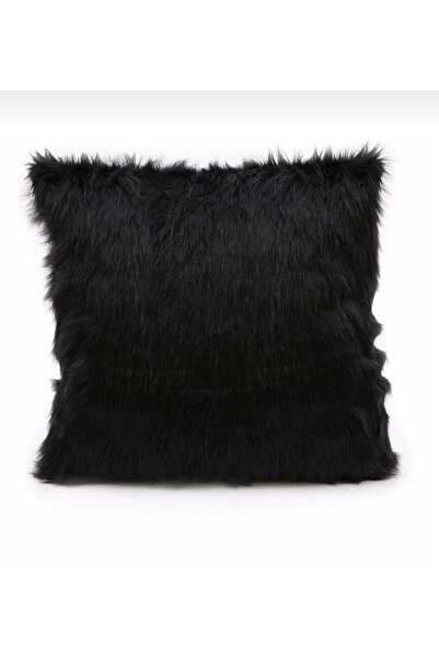 YILMAZHOME غطاء وسادة قطيفة - أسود