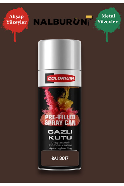 Colorium K7 Ral Renkleri 400 Ml Özel Doldurulmuş Selülozik Parlak Sprey Boya ...