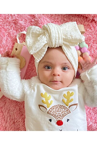 ALYA Large Bow Flexible Scallop Baby & Kids Bandana Adjustable Soft