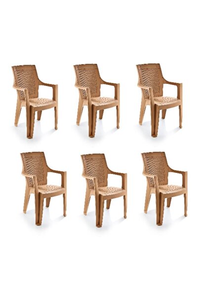 Bal-Kar Holiday Hk-260 Sultan Koltuk Teak 6'lı Bahçe Sandalyesi