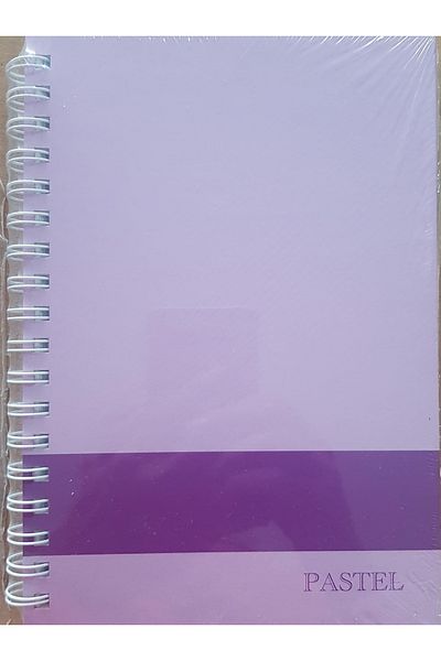 elma Pastel Color - Caiet cu copertă rigidă 20x28, spirală și frunze cu carouri