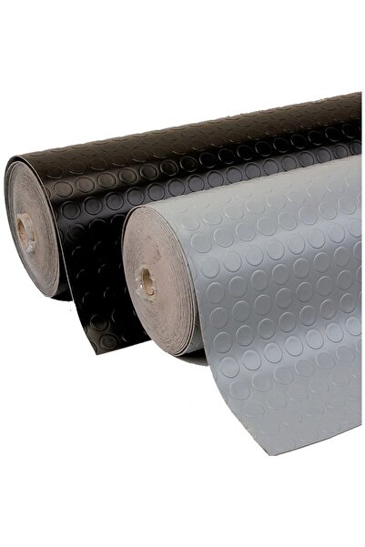 GÜVEN Pvc Paralı Muşamba Zemin Yer Otomobil Araç Döşemesi Kaplama Para Desenli Siyah-Gri