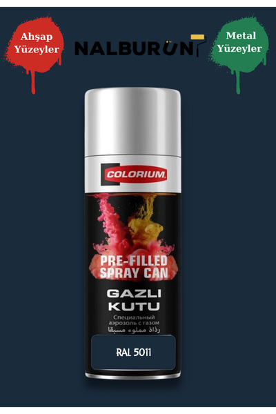 Colorium K7 Ral Renkleri 400 Ml Özel Doldurulmuş Selülozik Mat Sprey Boya Ral...