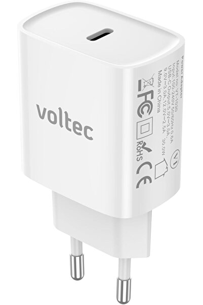 voltec 30W Type-C QC 4.0 PD3.0 iPhone Huawei İçin Hızlı Şarj Aleti iPad Pro Macbook Air Uyumlu Şarj Cihazı