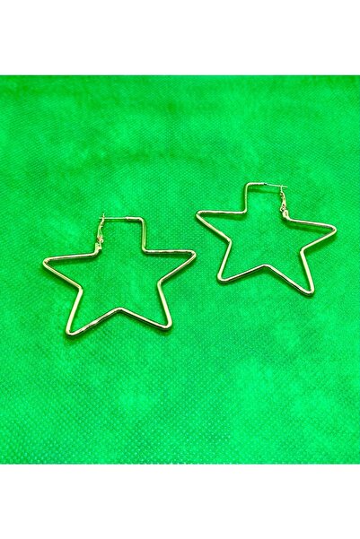 MAKSESUAR أقراط نسائية على شكل نجمة ذهبية