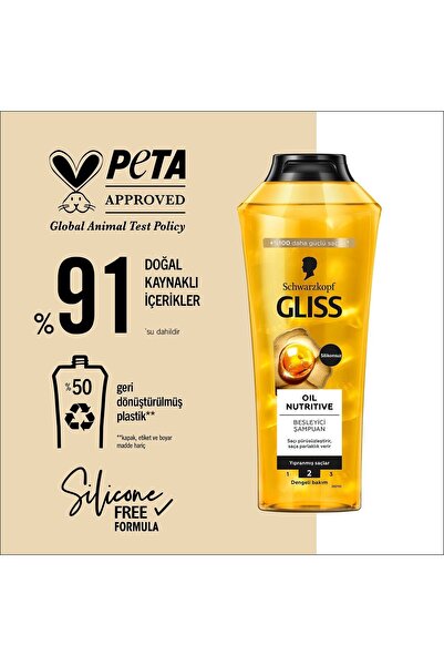 Gliss Schwarzkopf Gliss Oil Nutritive Besleyici & Parlaklık Veren Şampuan 400 Ml