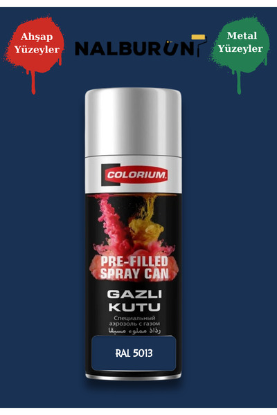 Colorium K7 Ral Renkleri 400 Ml Özel Doldurulmuş Selülozik Parlak Sprey Boya ...