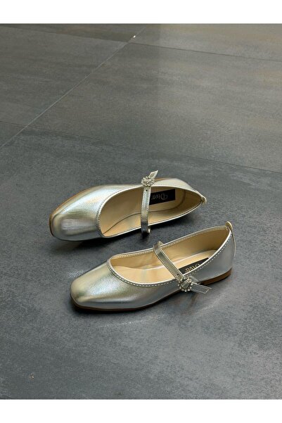 DİVA Diva Gümüş  Bantlı Kadın Günlük Babet