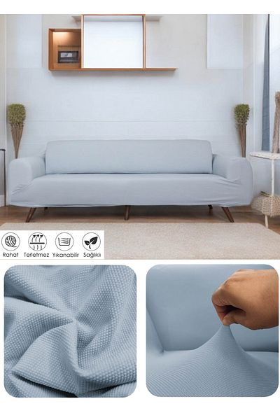 riselerhome Riseler Honeycomb Fabric Lycra Flexible Washable Elastic Seat Cover 3 Seater Seat Cover