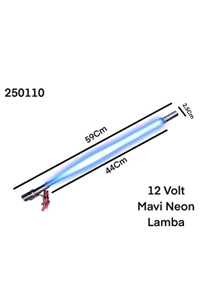 gcstore 12 Volt Oto İç Tavan Lambası Mavi Neon Lamba Dışı Korumalı Yapıştırma...