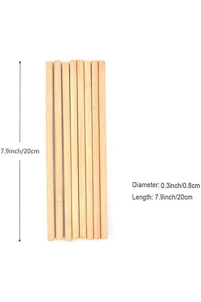 faial 30 Pieces 20 Cm Friendly Healthy Natural Bamboo Straws - Environmentally