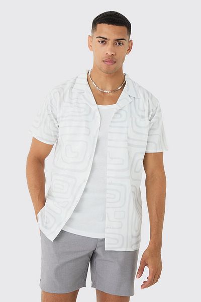 coho moda Long and Short Sleeve Graphic Print Kimono/Kaftan Shirt