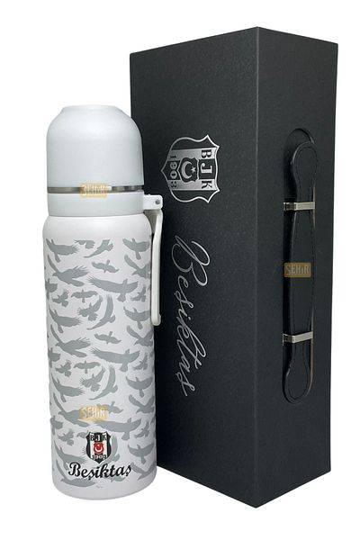 Beşiktaş Licensed 650ml Double Layer Stainless Steel Thermos - 8 Hours Hot Cold Gift Box