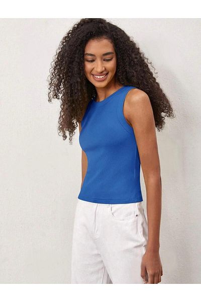 Actiwear Women's Corded Athlete T-Shirt - Hlater Collar, Knitted Material