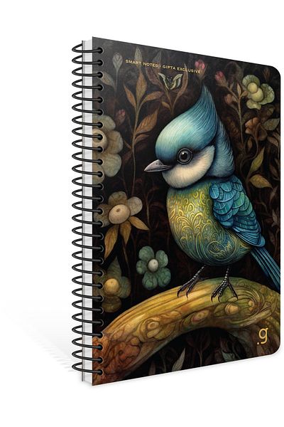 Gıpta Leaf Lined Smart Spiral Hard Cover Notebook - 17x24, 80