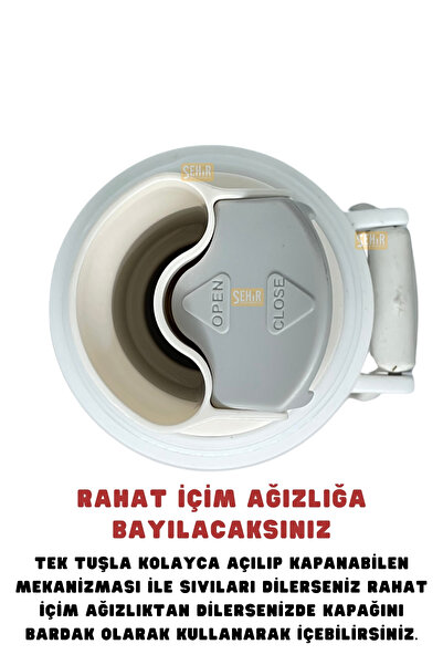 Beşiktaş 650ml Lisanslı Çift Katlı Paslanmaz Çelik Termos 8 Saat Sıcak Soğuk Hediye Kutulu