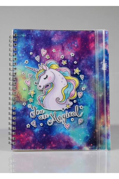 4nio Caiet cu copertă magică cu unicorn