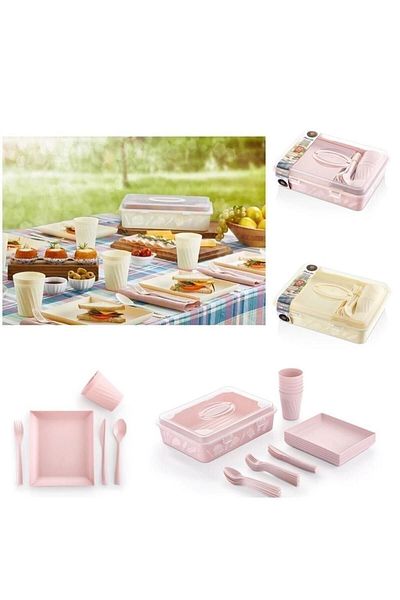 DEMPA Practical 32 Piece Health Plastic Picnic Set