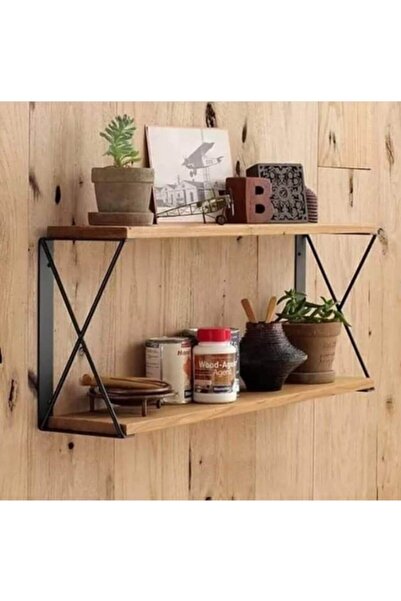 UmutHomeDesing Metal Ahşap Duvar Raf.